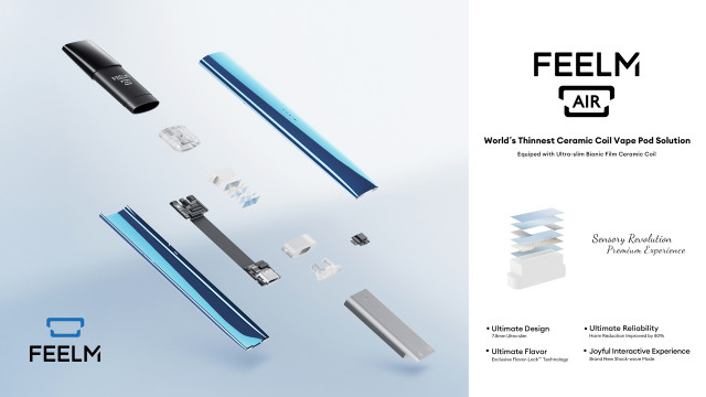SMOORE Launches the World’s Thinnest Ceramic Coil Vape Pod Solution FEELM Air