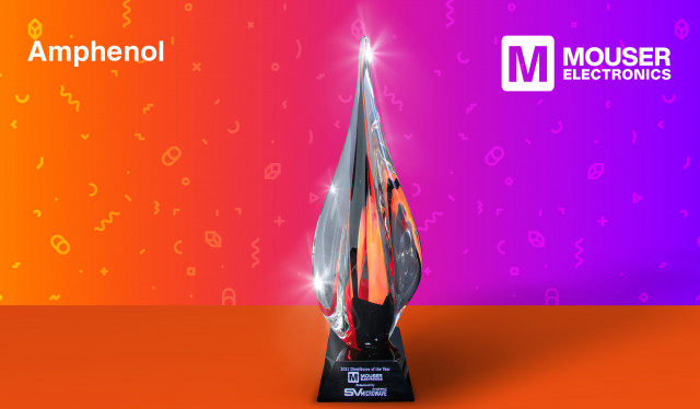 마우저가 암페놀에서 2021 올해의 글로벌 유통기업상을 수상했다