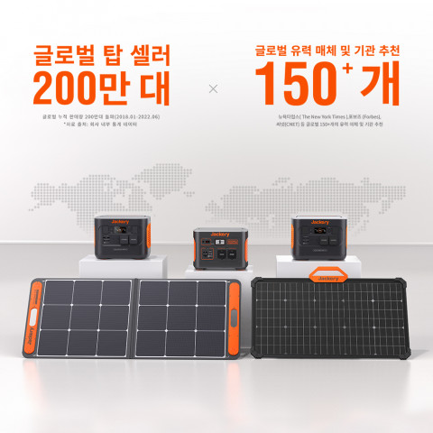 잭커리, SOLAR Generator 1000 pro 및 태양광 패널 등 신제품 3종 출시