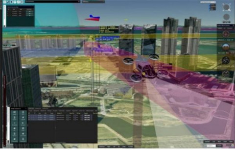 클로버스튜디오의 ‘드론/UAM 통합관제플랫폼(DROW4D)’ 화면