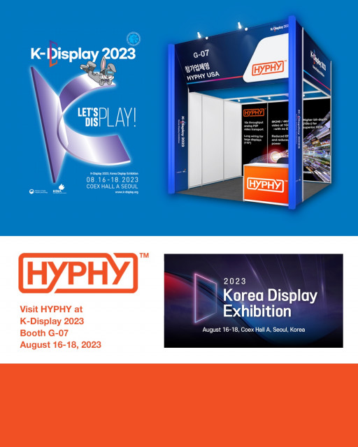 HYPHY가 ‘K-Display 2023’ 전시회에 참가해 아날로그 전송 기술의 우수성을 선보이고 데모를 진행할 예정이다