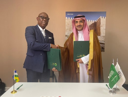 SFD CEO, H.E. Sultan Al-Marshad, and the Prime Minister and Minister of State in Charge of Economy, Planning, and International Corporation of the Republic of Central Africa, H.E. Felix Moloua, signed $20 Million Development Loan Agreement to Fund Infrastructure Projects. (Photo: AETOSWire)