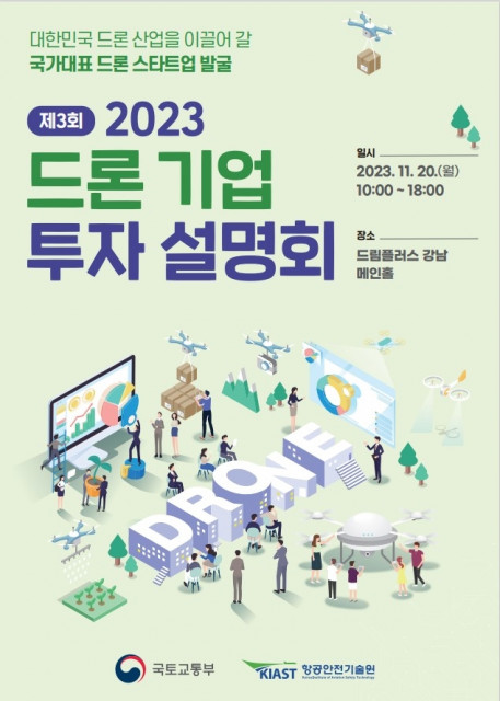 ‘제3회 2023 드론 기업 투자 설명회’ 포스터