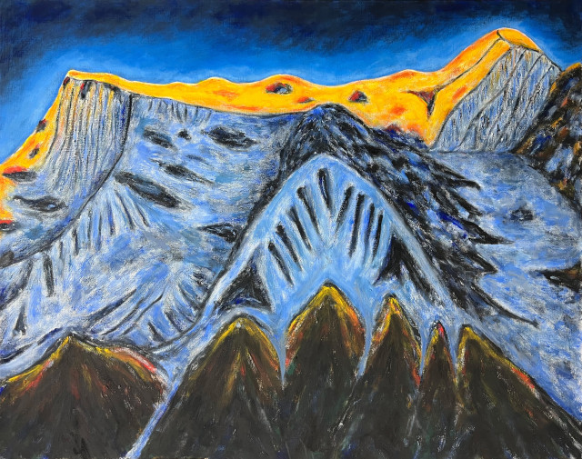 최동열 작가의 2012~2013년 작, Annapurna 3 &amp; Gangapurna Glacier, oil on canvas, 130×162cm