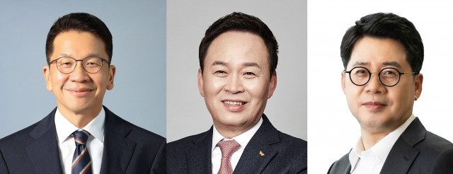 왼쪽부터 최창원 수펙스추구협의회 의장, 장용호 SK CEO, 박상규 SK이노베이션 CEO
