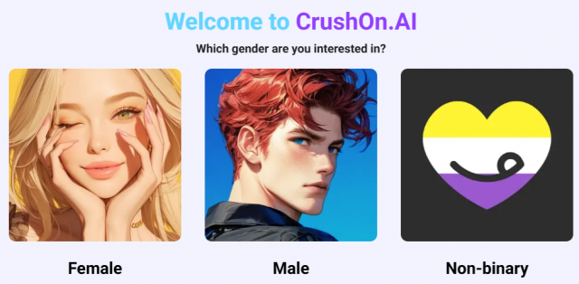 CrushOn.AI는 사용자들의 기대치에 부합하는 수준 높은 서비스를 제공하고 있다(이미지: CrushOn.AI 웹페이지)