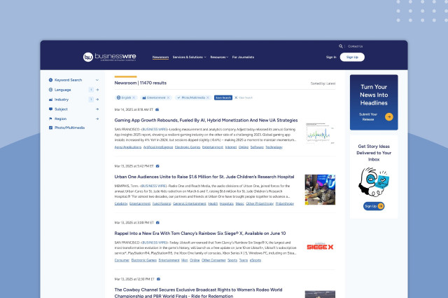 Business Wire&amp;#039;s newsroom now features enhanced search capabilities, making it easier to find news of interest.